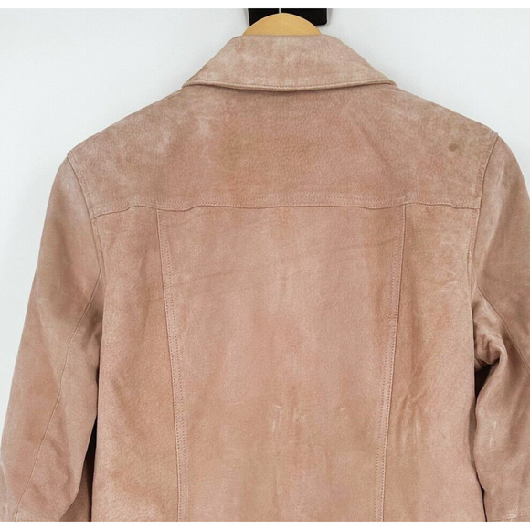 VTG Y2K Cherokee Womens Suede Shacket Jacket Small Retro Boho Unisex 90s Pink - Picture 7 of 11